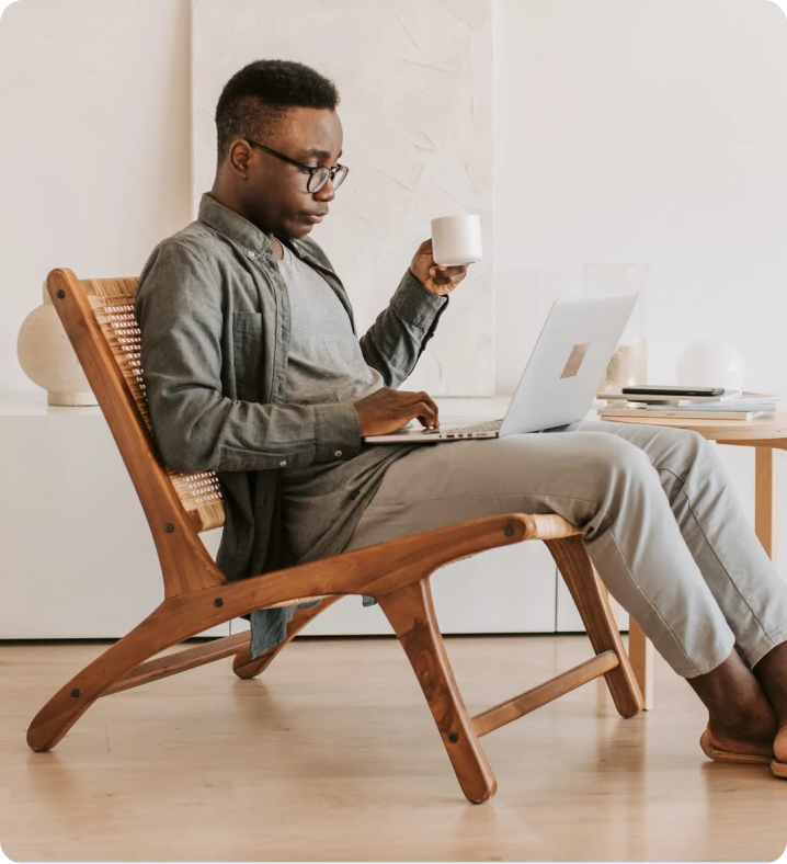 man sitting in chair